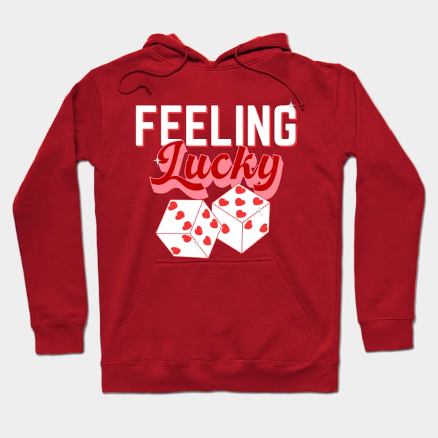 Feeling Lucky Retro Valentines Hoodie by jackofdreams22